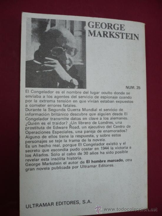 Libros: EL CONGELADOR. MARKSTEIN, GEORGE. TDK58 - - Foto 2