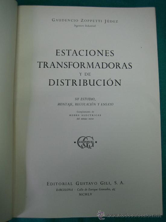 Libros: Estaciones transformadoras y de distribucion 1955 - Foto 2