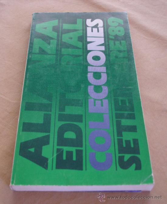 Libros: COLECCIONES SEPTIEMBRE 89. - ALIANZA EDITORIAL - Foto 1