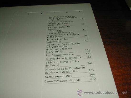 Libros: EL PALACIO DE NAVARRA 1&ordf; EDICI&Oacute;N, 1985, TIRADA DE 5000 EJEMPLARES - ref&ordf; (JC) - Foto 5