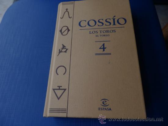 Libros: LIBRO COSSIO NUM. 4 -  LOS TOROS - EL TOREO  - ESPASA 702 PAGINAS - Foto 1