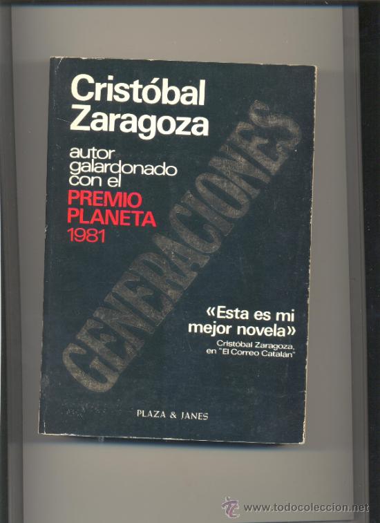 Libros: GENERACIONES. CRISTOBAL ZARAGOZA. EDITORIAL PLAZA & JANES. - Foto 1
