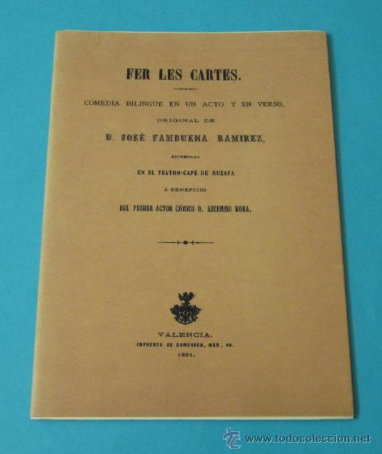 Libros: COPIA FACS&Iacute;MIL DE FER LES CARTES. D. JOS&Eacute; FAMBUENA RAMIREZ - Foto 1