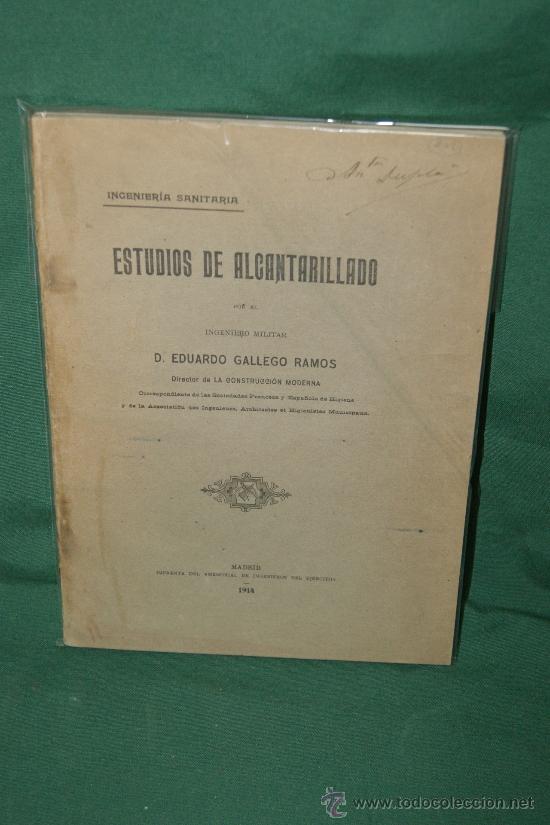 Libros: Estudios de Alcantarillado - &rdquo;Gallego Ramos,Eduardo&rdquo; - Foto 1