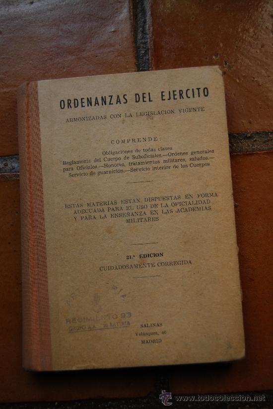 Libros: ORDENANZAS DEL EJERCITO 21 EDICION - Foto 1