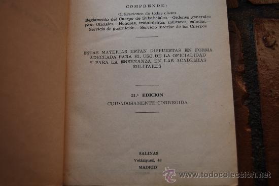 Libros: ORDENANZAS DEL EJERCITO 21 EDICION - Foto 4