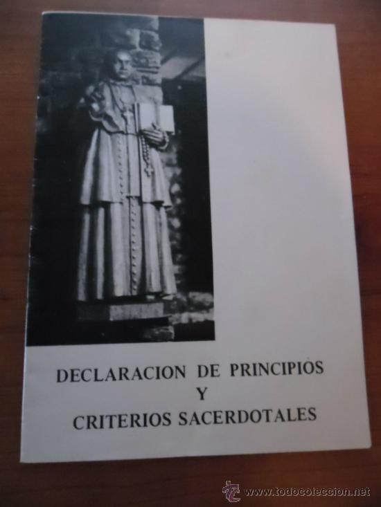 Livres: DECLARACION DE PRINCIPIOS Y CRITERIOS SACERDOTALES - 1969 - SAN ANTONIO MARIA CLARET -