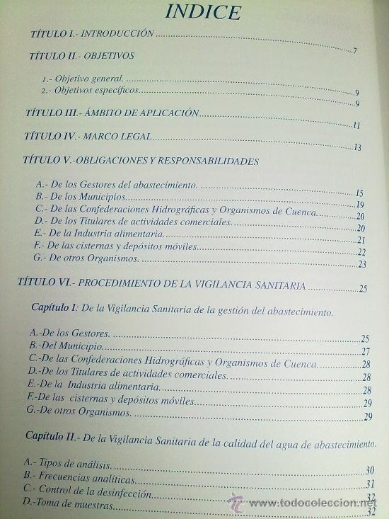 Libros: PROGRAMA REGIONAL DE VIGILANCIA SANITARIA DEL AGUA DE CONSUMO HUMANO - Foto 2