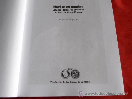 Libros: NOVI TE EX NOMINE, PROF. DIETER KREMER - Foto 6
