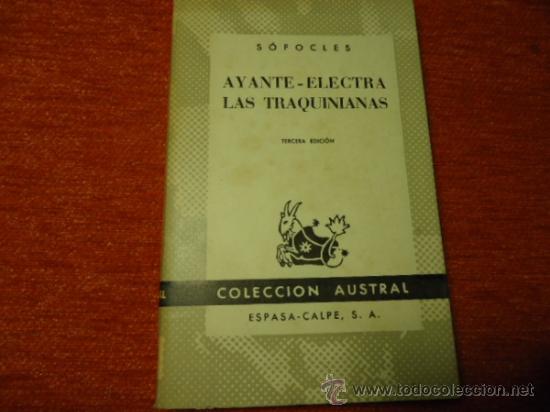 Libros: 1965 ayante electra las traquinianas , sofocles - Foto 1