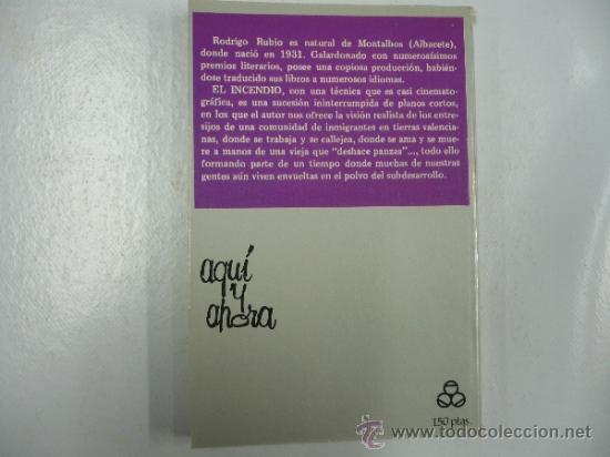 Libros: EL INCENDIO. - RUBIO, RODRIGO. TDK128 - - Foto 2