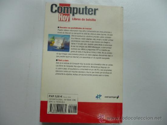 Libros: COMPUTER HOY. INTERNET PRACTICO. LIBROS DE BOLSILLO TDK130 - - Foto 2