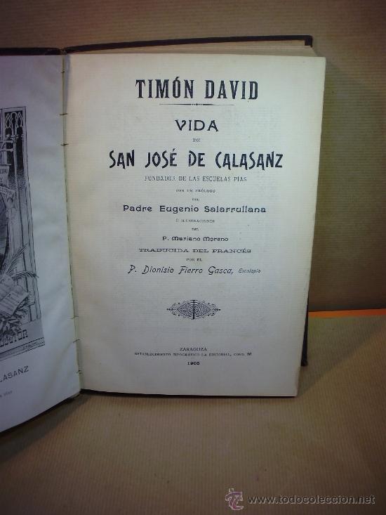 Libros: VIDA DE SAN JOS&Eacute; DE CALASANZ. - Tim&oacute;n David - Foto 2