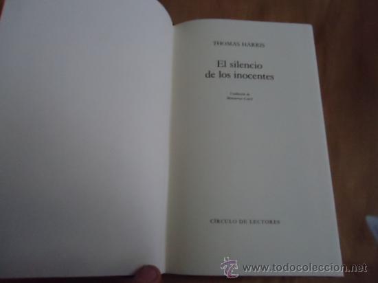 Libros: EL SILENCIO DE LOS INOCENTES , THOMAS HARRIS - Foto 1