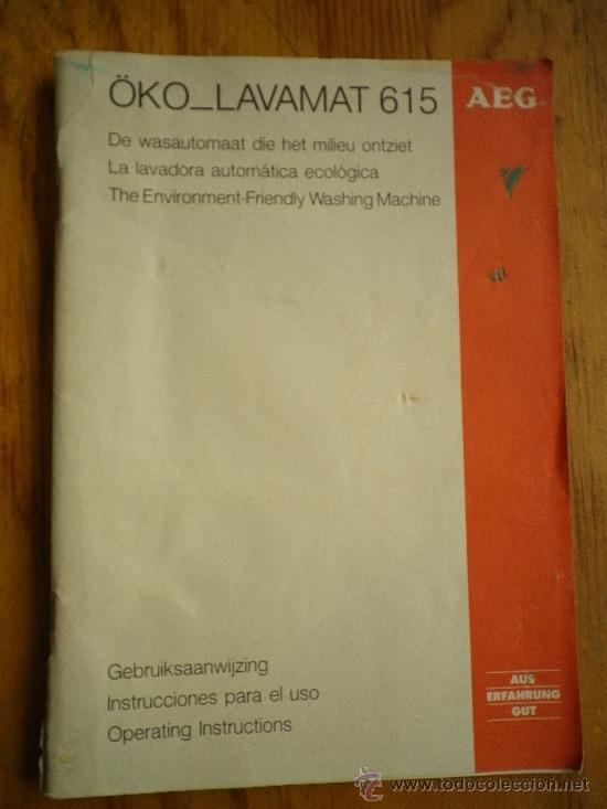 Libros: AEG MANUAL OKO.LAVAMAT 615 - Foto 1