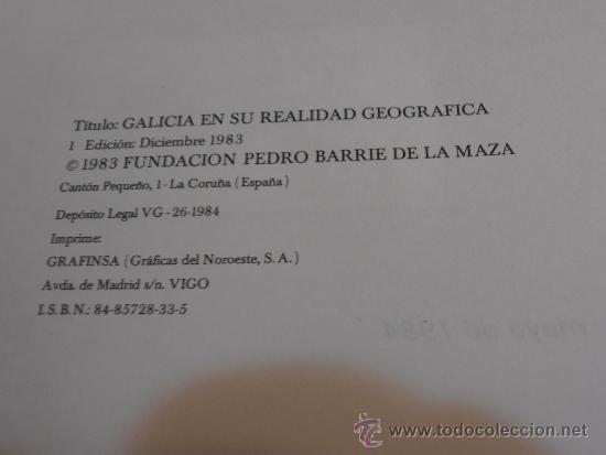 Libros: GALICIA EN SU REALIDAD GEOGRAFICA - Foto 4