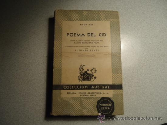 Libros: poema del cid, coleccion austral - Foto 1