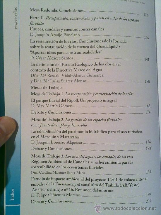 Libros: II JORNADAS SOBRE LA GESTION DE ESPACIOS FLUVIALES - Foto 3
