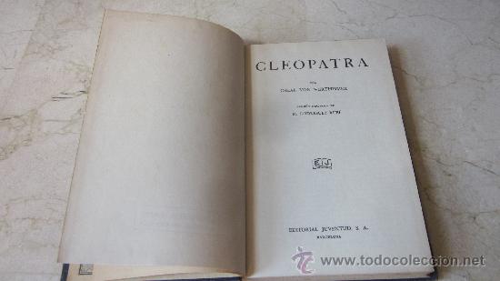Libros: OSKAR VON WERTHEIMER - CLEOPATRA - JUVENTUD 1937 - Foto 1