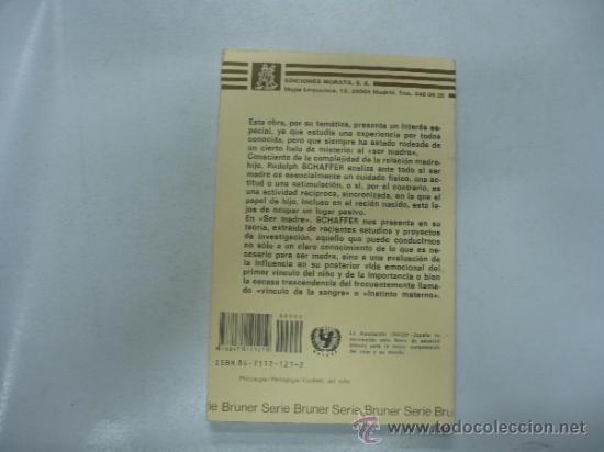 Libros: SER MADRE. RUDOLPF SCHAFFER. TDK84 - - Foto 2