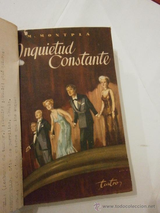 Livros em segunda m&atilde;o: INQUIETUD CONSTANTE. COMEDIA EN 3 ACTOS.  M. MONTPLA. BARCELONA.