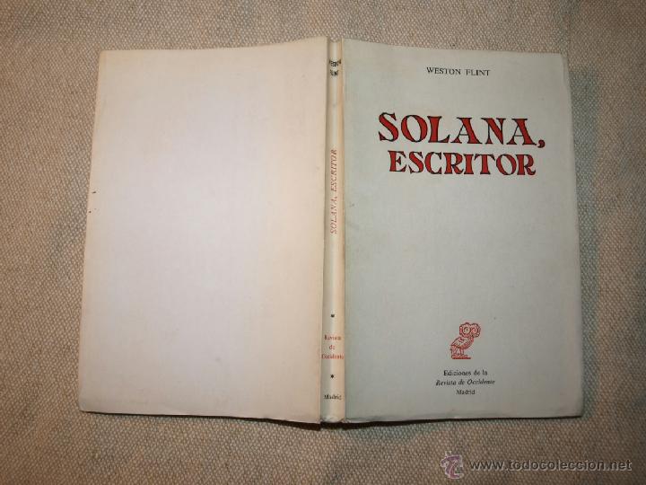 Libros: Weston Flint. Solana Escritor. Ediciones de la Revista de Occidente. Madrid. - Foto 2