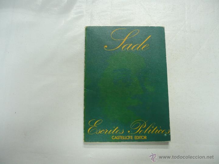 Libros: MARQUES DE SADE - ESCRITOS POLITICOS - TDK61 - - Foto 1