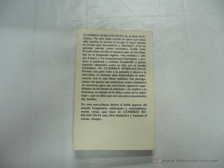 Libros: CUMBRES BORRASCOSAS. EMILY BRONTE. TDK63 - - Foto 2