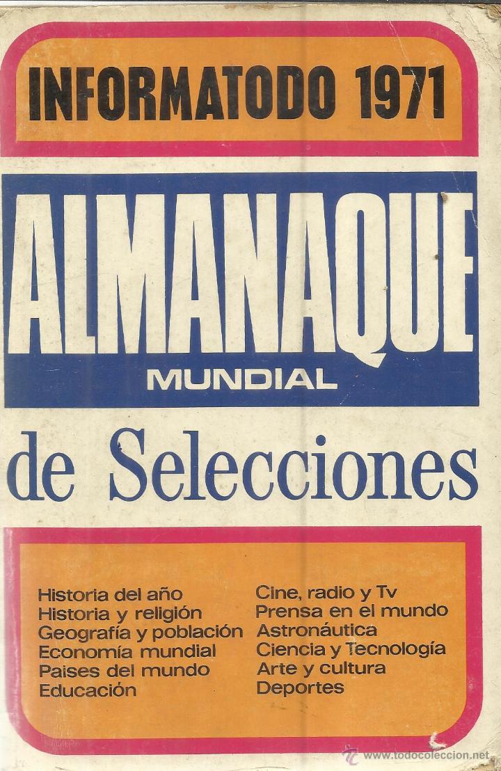 Livros em segunda m&atilde;o: INFORMATODO 1971. ALMANAQUE MUNDIAL DE SELECCIONES. READER'S SELECCIONES. MADRID. 1971