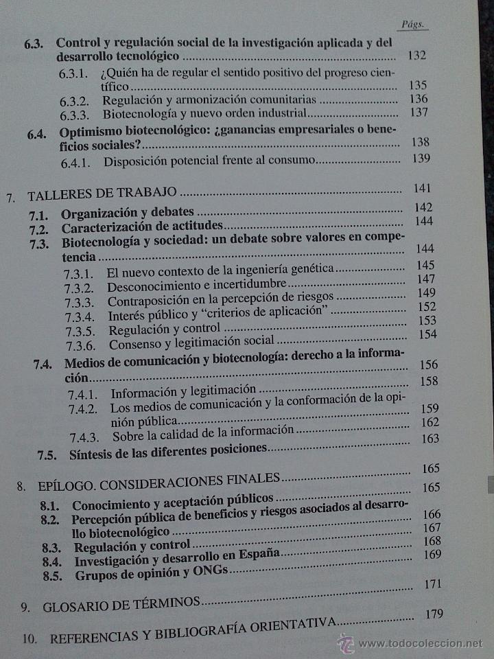 Libros: BIOTECNOLOGIA Y SOCIEDAD - Foto 4
