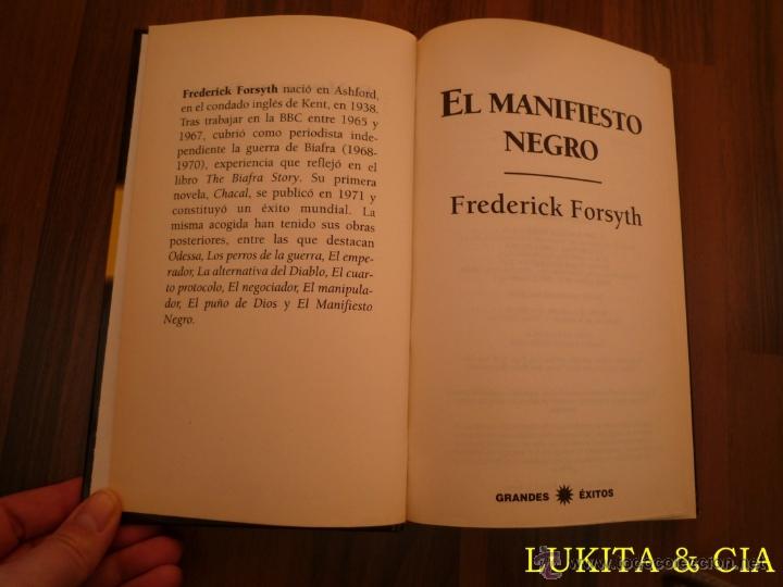 Libros: LIBRO EL MANIFIESTO NEGRO - FREDERICK FORSYTH - Foto 2