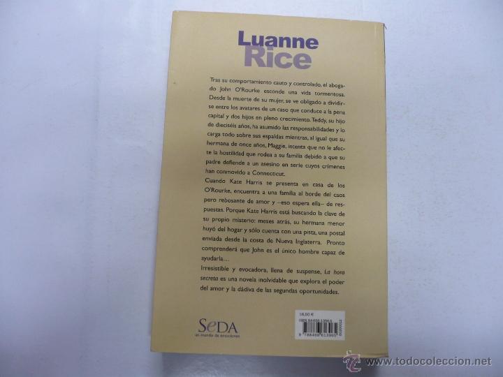 Libros: LA HORA SECRETA. LUANNE RICE. TDK142 - - Foto 2