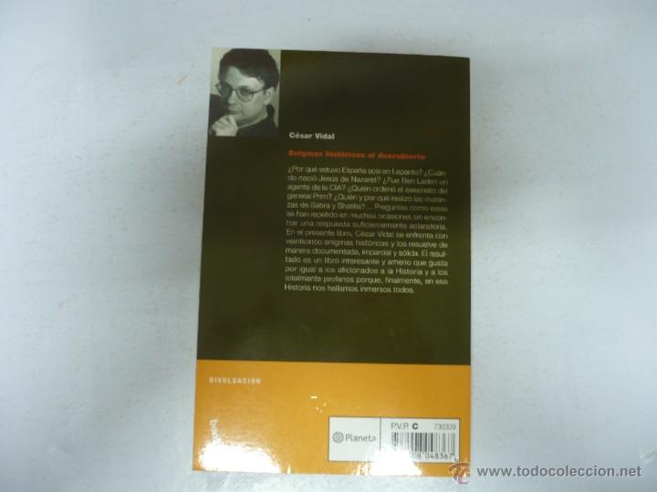 Libros: ENIGMAS HIST&Oacute;RICOS AL DESCUBIERTO. C&Eacute;SAR VIDAL. TDK159 - - Foto 2