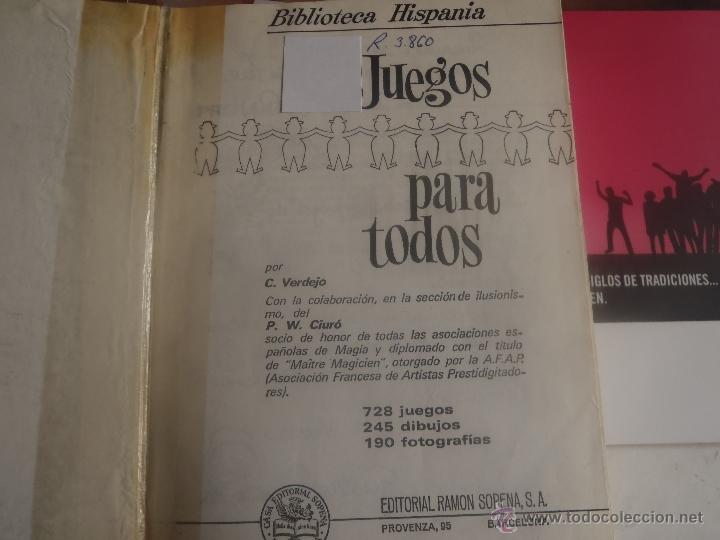 Libros: LIBRO JUEGOS PARA TODOS BIBLIOTECA HISPANIA - Foto 1
