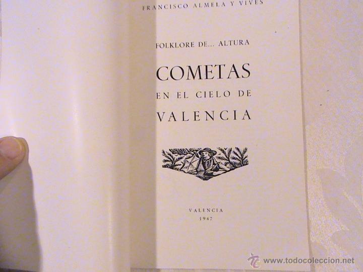 Libros: Cometas en el cielo de Valencia.   (autor: Francisco Almela y Vives) - Foto 2