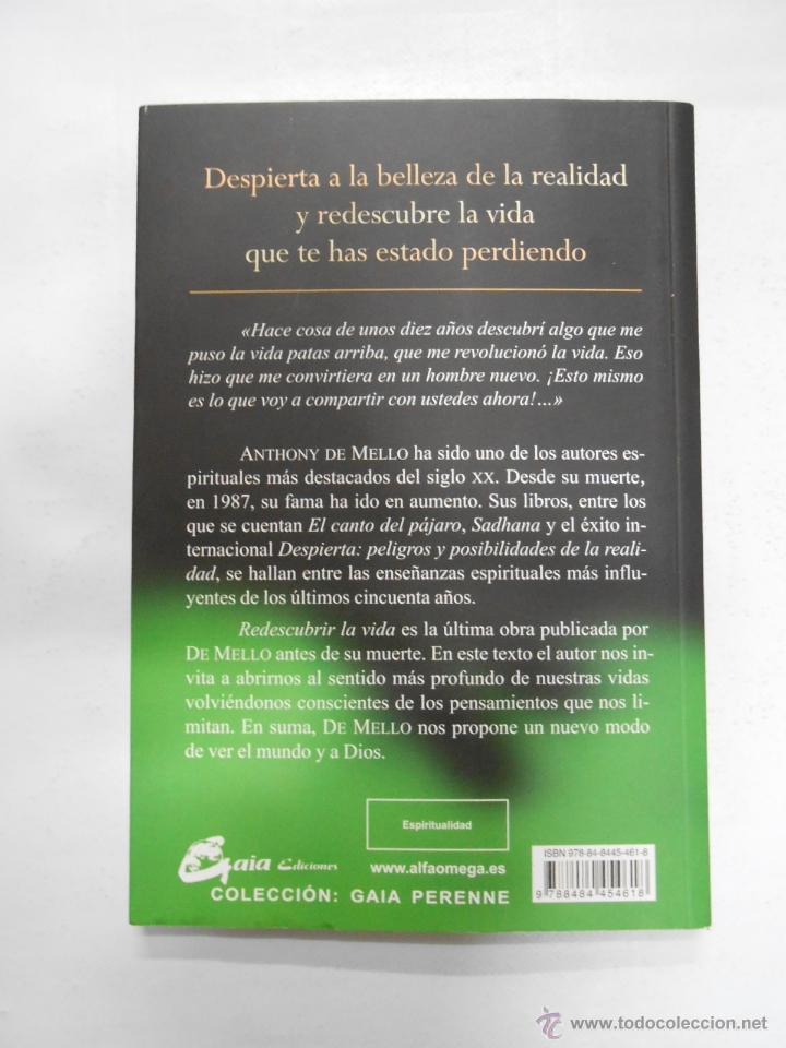 Libros: REDESCUBRIR LA VIDA. ANTHONY DE MELLO. TDK165 - - Foto 2