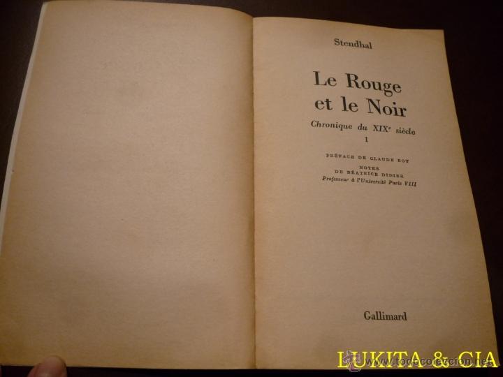 Libros: LE ROUGE ET LE NOIR I Y II - STENDHAL - 1978 - Foto 4