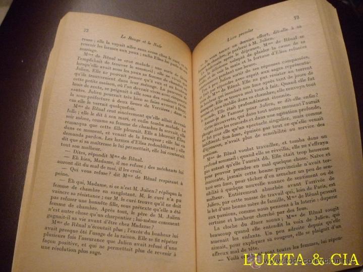 Libros: LE ROUGE ET LE NOIR I Y II - STENDHAL - 1978 - Foto 5