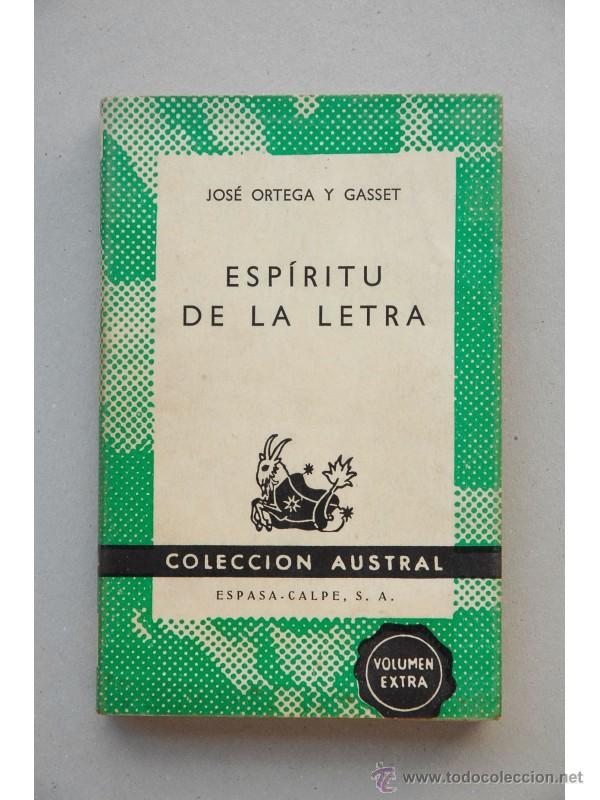 Libros: Esp&iacute;ritu de la letra - ORTEGA Y GASSET, Jos&eacute; - Foto 1