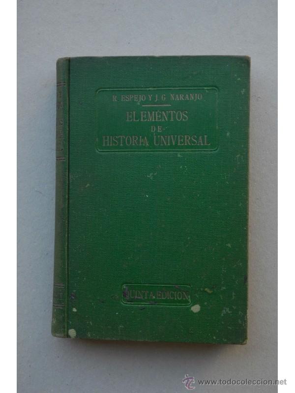 Libros: Elementos de historia universal - ESPEJO DE HINOJOSA, Ricardo - Foto 1