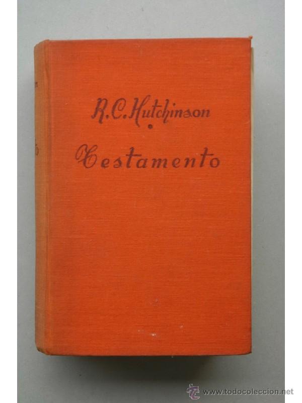 Libros: Testamento - HUTCHINSON, R. C. - Foto 1
