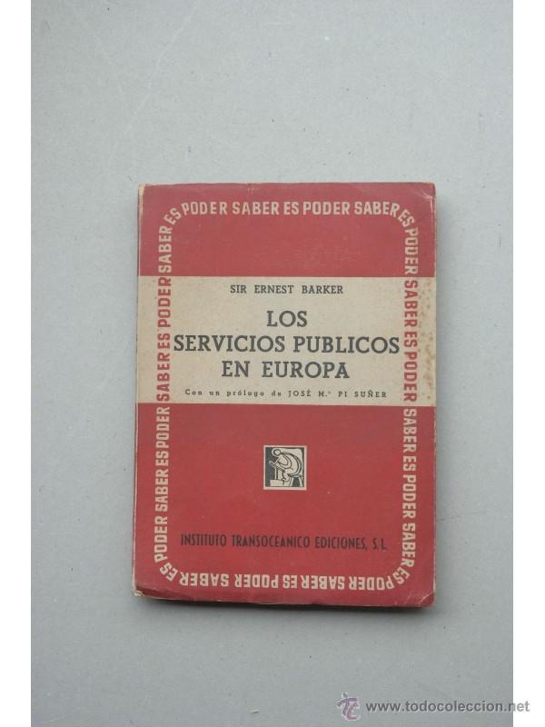 Libros: Los servicios p&uacute;blicos en Europa - BARKER, Ernest - Foto 1