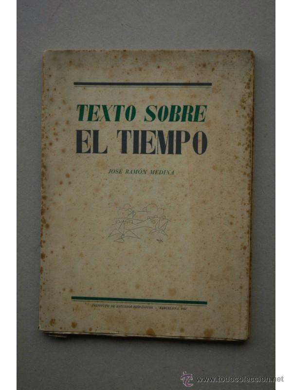 Libros: Texto sobre el tiempo - MEDINA, Jos&eacute; Ram&oacute;n - Foto 1