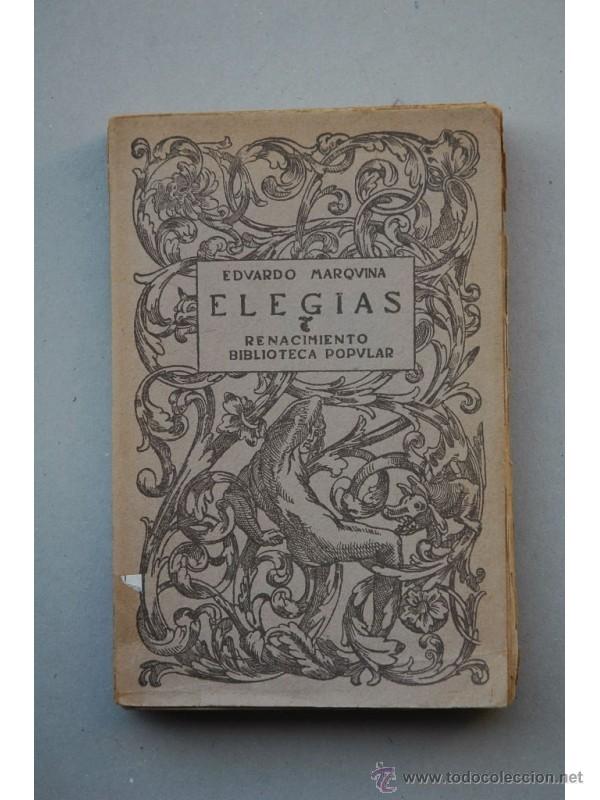 Libros: Eleg&iacute;as - MARQUINA, Eduardo - Foto 1