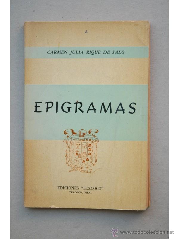 Libros: Epigramas - RIQU&Eacute; DE SAL&Oacute;, Carmen Juli&agrave; - Foto 1