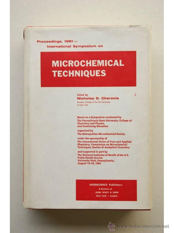 B&uuml;cher: MICROCHEMICAL techniques
