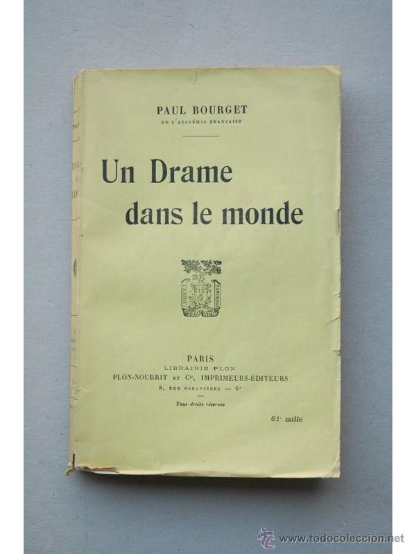 Libros: Un drame dans le monde - BOURGET, Paul - Foto 1