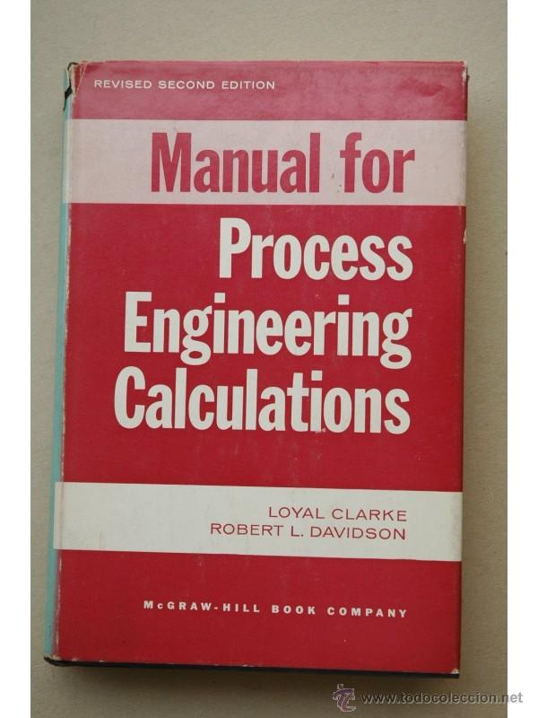 Libros: Manual for process engineering calculations - CLARKE, Loyal - Foto 1