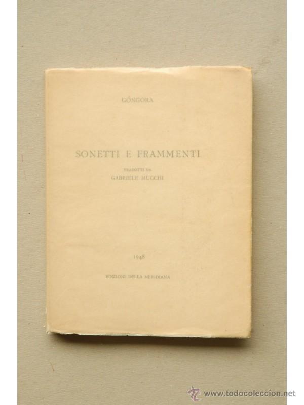 Libros: Sonetti e frammenti - G&Oacute;NGORA Y ARGOTE, Luis de - Foto 1