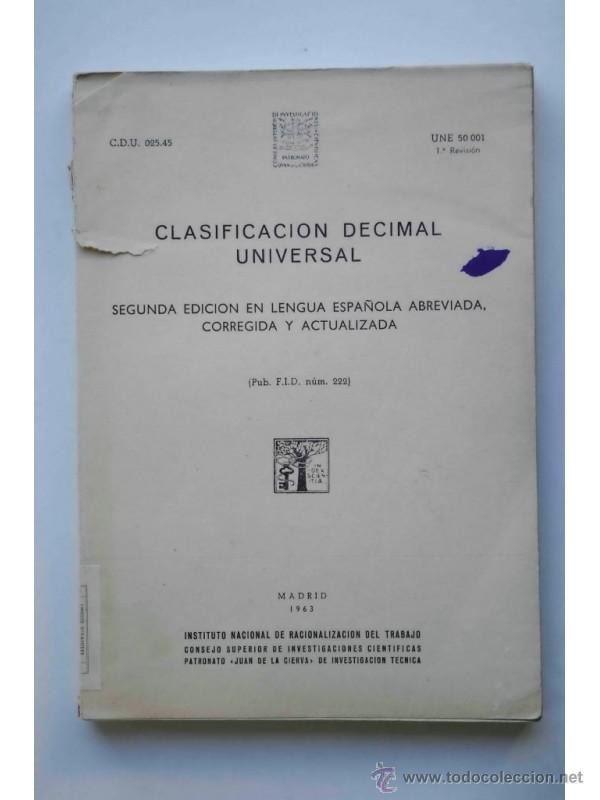 Libros: CLASIFICACI&Oacute;N Decimal Universal - Foto 1